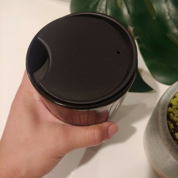 ❤️SOLD❤️STARBUCKS FALL 2020 Halloween BLACK GEO ETCHED CER - Picture 5 of 9